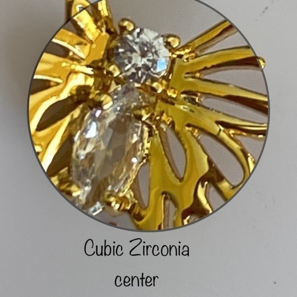 Kate Spade Social Butterfly gold statement cubic zirconia pierced earrings - Picture 10 of 13